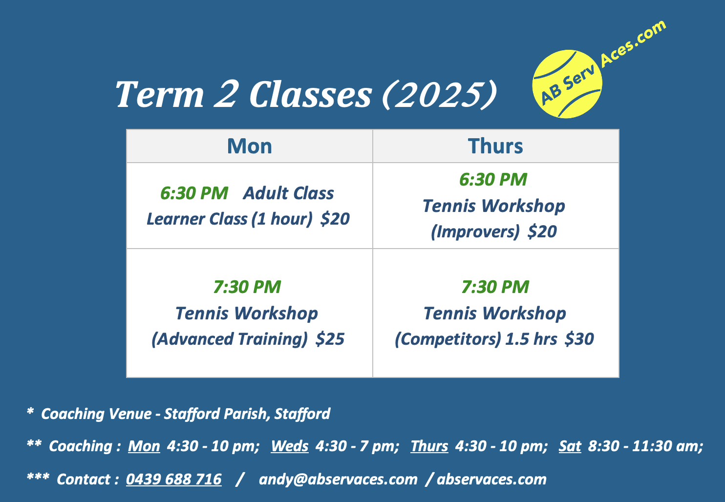 Term 2 Calendar